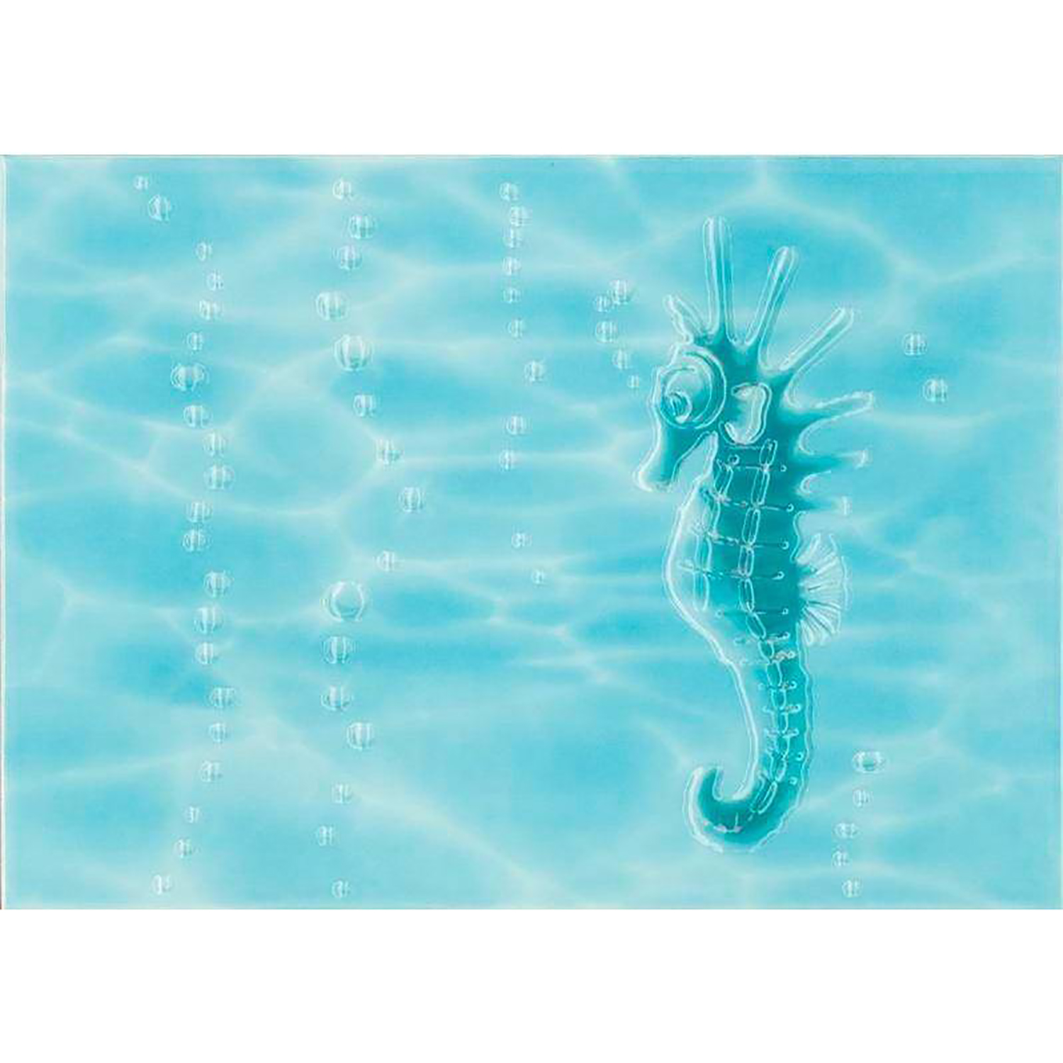 яяяДекор Лазурь (Б) Морской конек бирюзовый 250*350 (1*9) Березакерамика