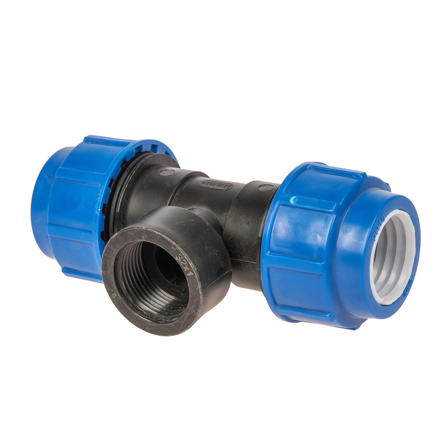 Тройник ПНД компрессия Ø 32х1"х32 внутр. резьба *1/75