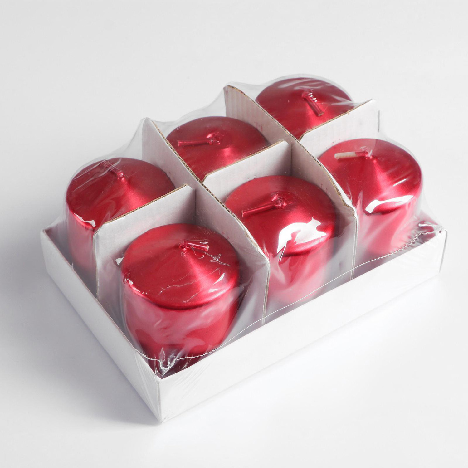 Свеча "Столбик", красный металлик, 5,5×8см 3093213