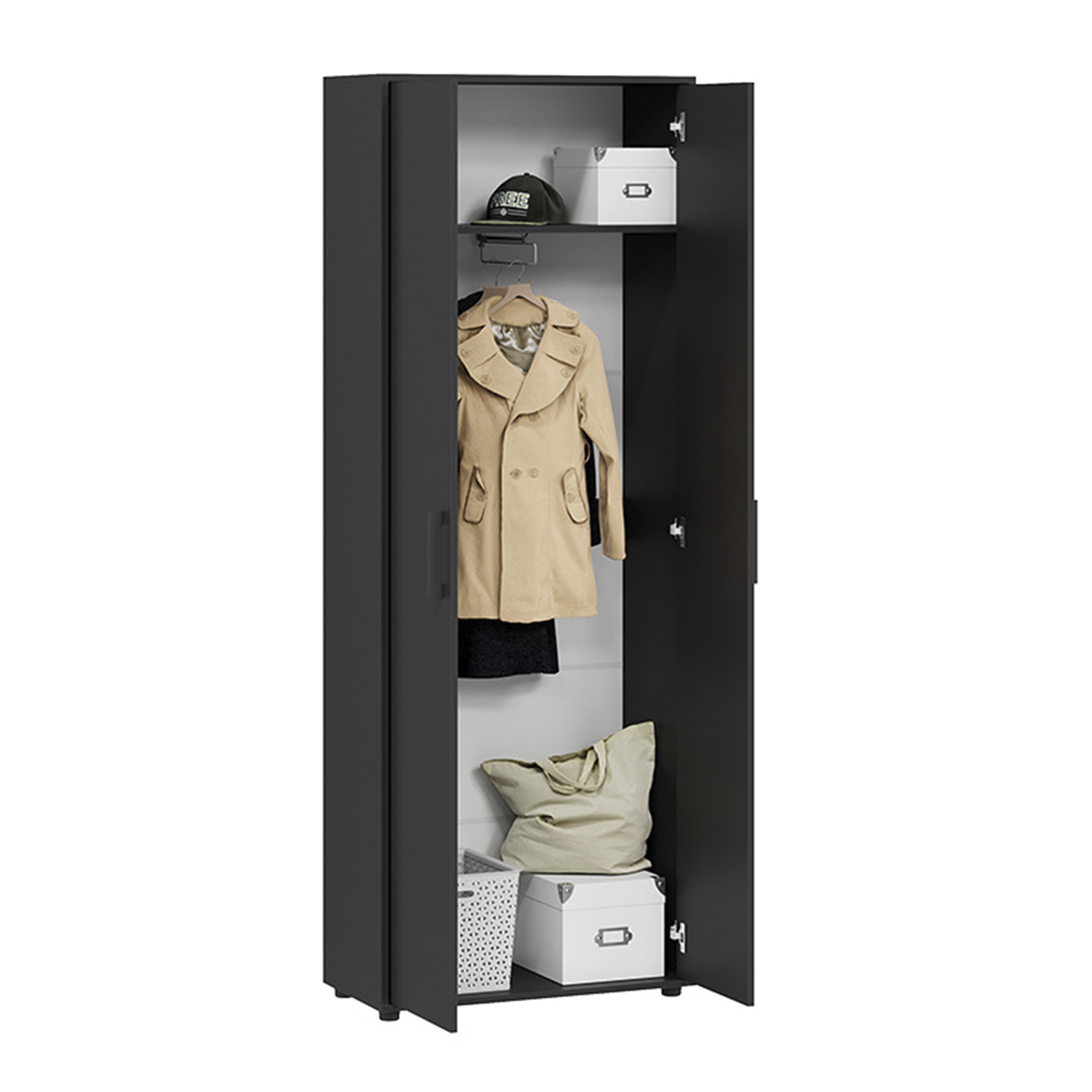 Шкаф двухстворчитый тип 1 Антрацит Витра*1