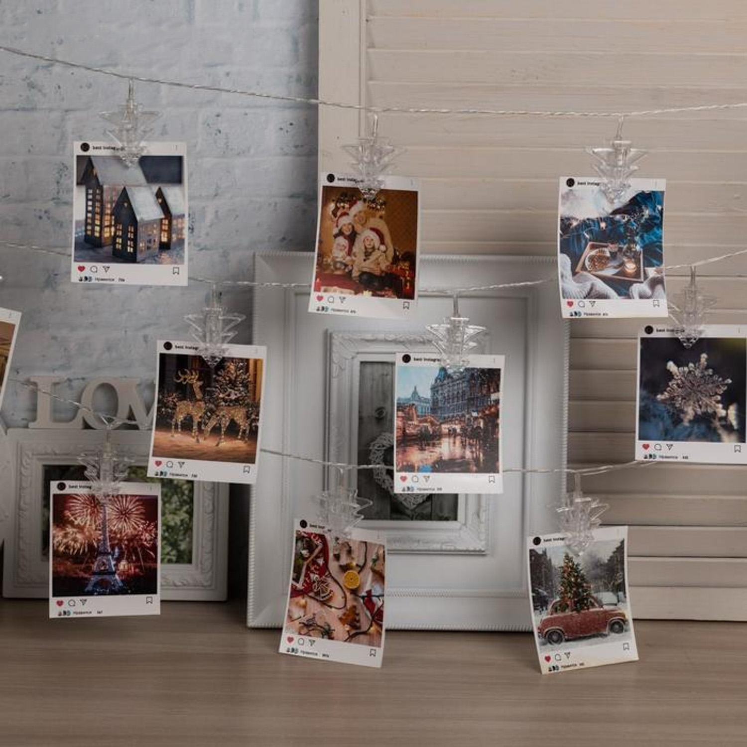 НИТЬ DCR. 4.5 м, с насад. “Прищепки елочка”, IP20, Н.С. LED-20-220V, фиксинг, Т/БЕЛЫЙ 4445732