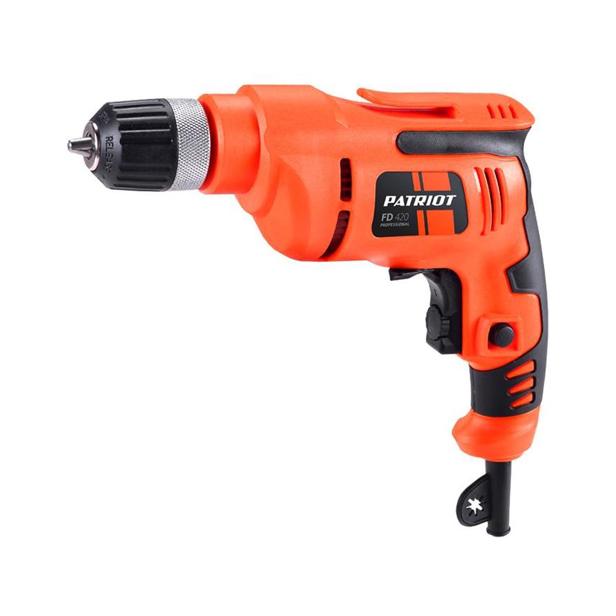 яяяДрель  450Вт 1скор.0-3000об/мин патрон10мм реверс FD420 PATRIOT *1