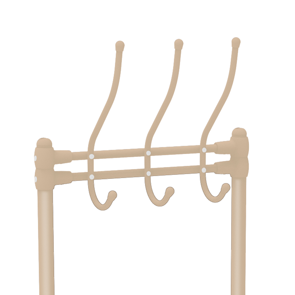 Вешалка напольная "Прихожая" "Ника" с полк.д/обуви,ш.0,48м,в.1,75м,гл.0,34м Беж.мет. ВПШ3/БМ-К *1 Вешалка напольная "Прихожая" "Ника" с полк.д/обуви,ш.0,48м,в.1,75м,гл.0,34м Беж.мет. ВПШ3/БМ-К *1