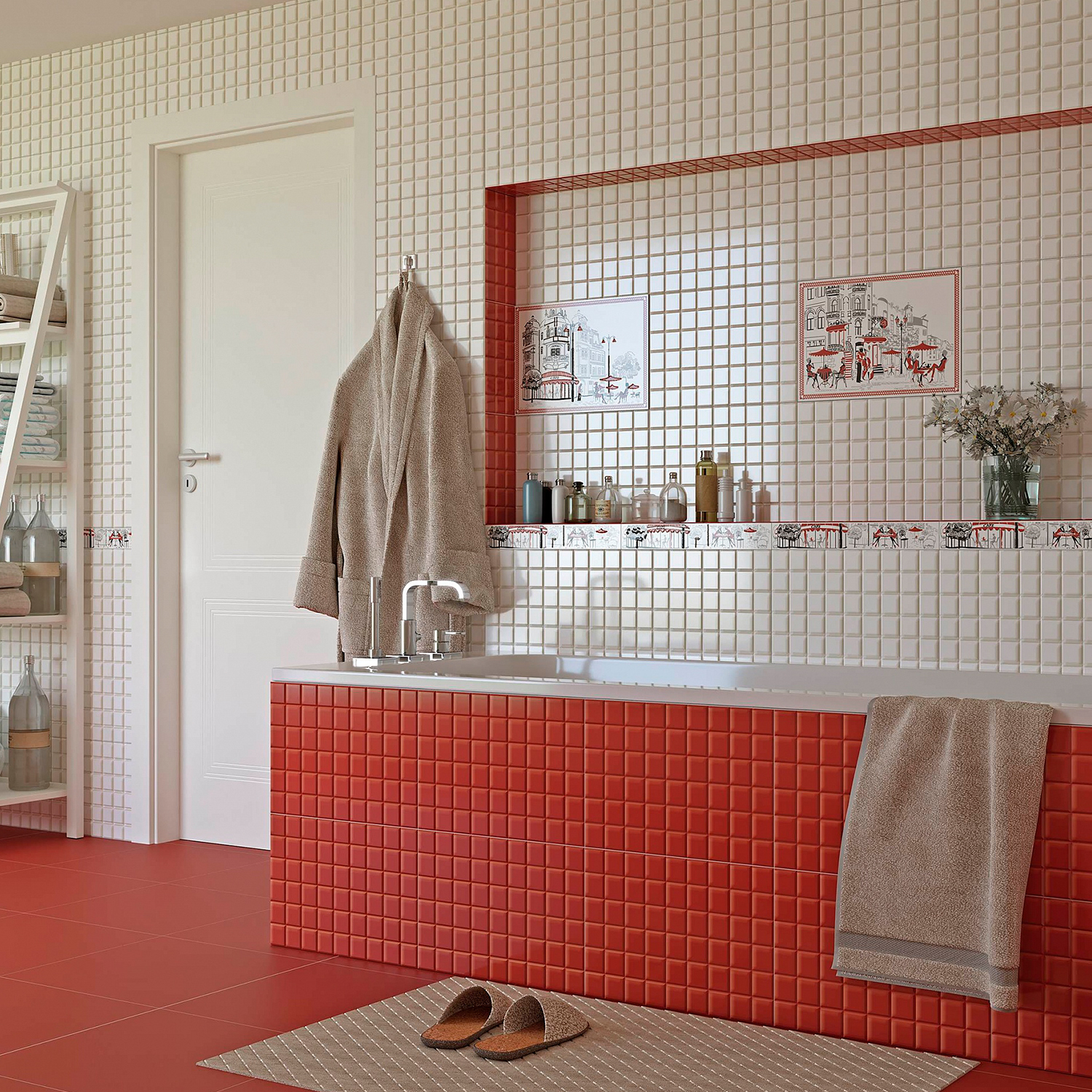 Плитка 40х28 см настенная 1.23 м² Axima Гардения, белый