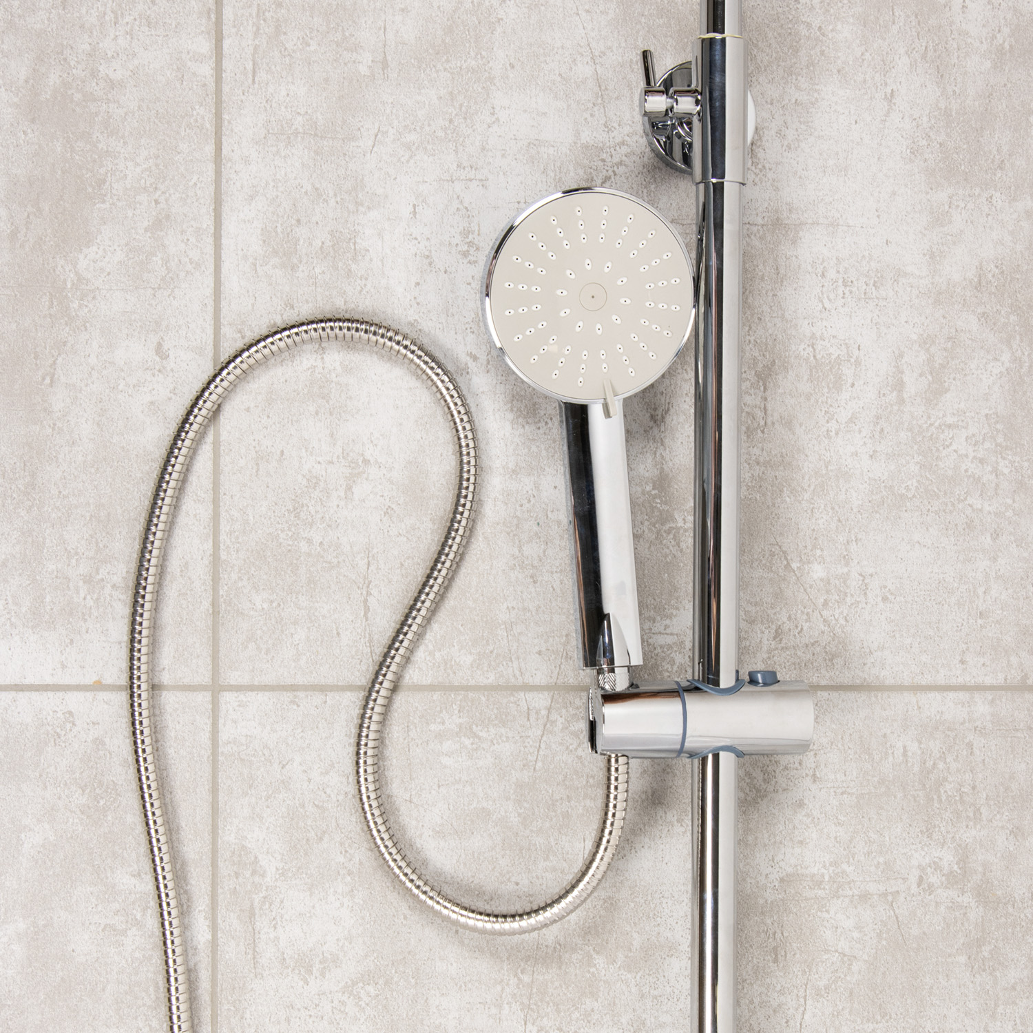 Смеситель д/ванны со стойкой для душа + ручной и тропич. душ Diadonna D80-335122 *1/4