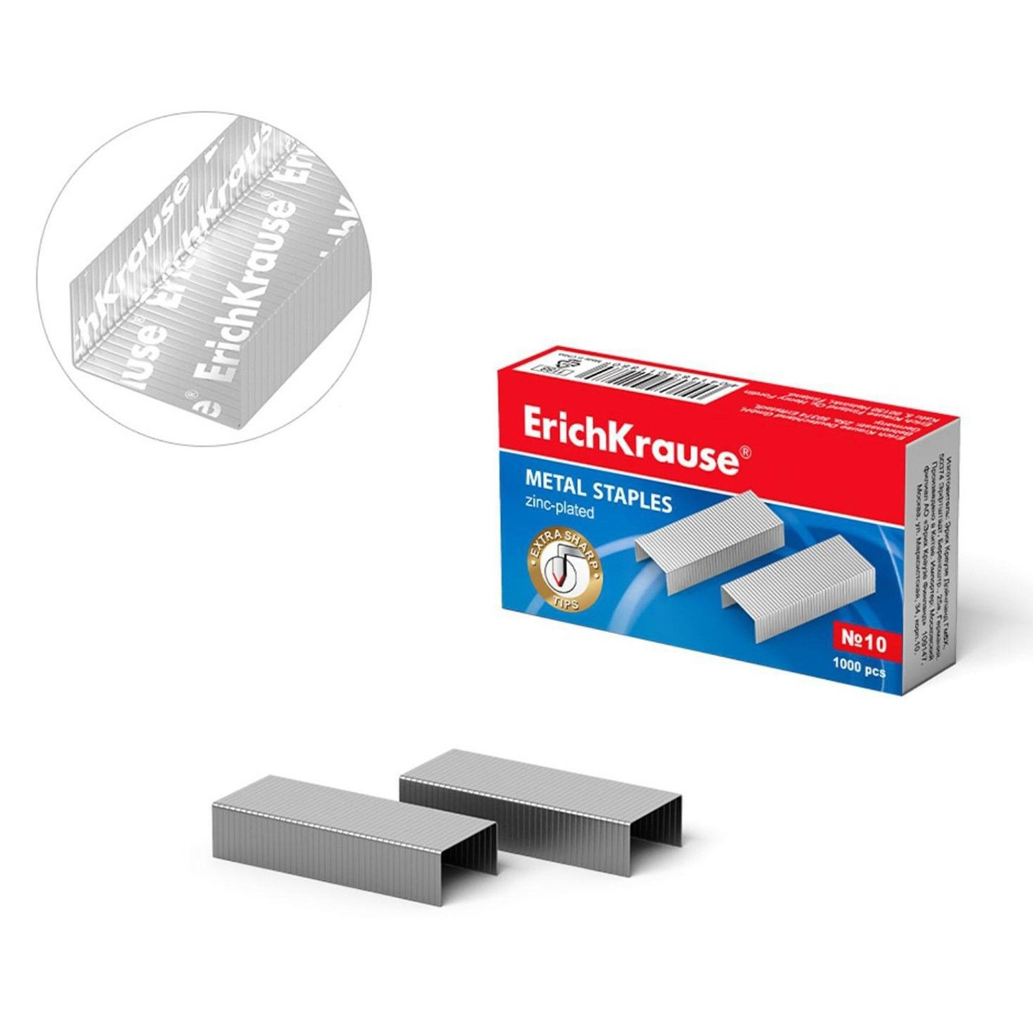 Скобы для степлера №10 ErichKrause 1000шт 1188 1013772 Скобы для степлера №10 ErichKrause 1000шт 1188 1013772