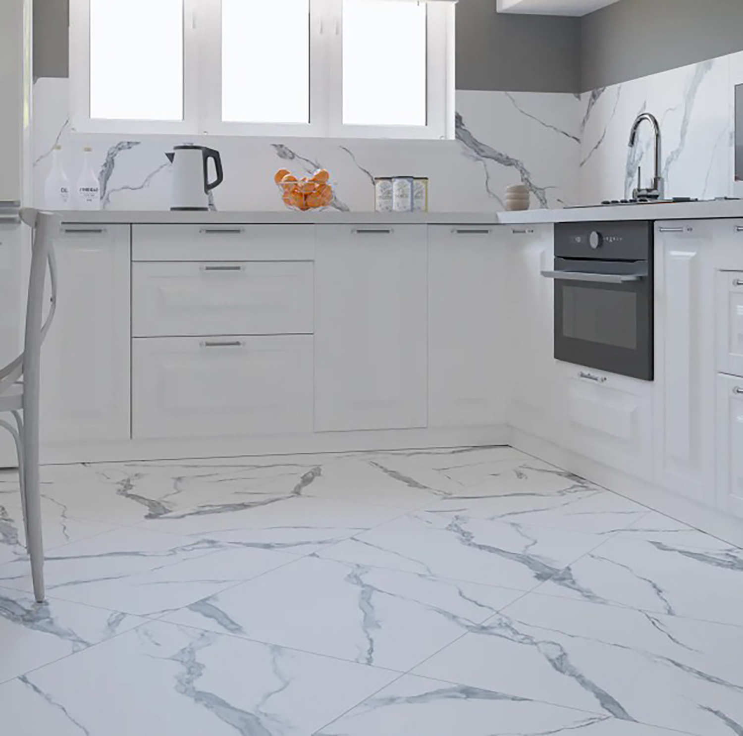 Керамогранит 1.44 м² Primavera Эльбрус TP66M24, 600х600х9 мм, белый Керамогранит 1.44 м² Primavera Эльбрус TP66M24, 600х600х9 мм, белый