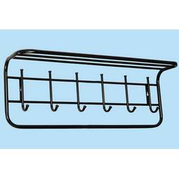 Вешалка настенная с полкой 100см 1000х210х280мм Черная ВСП 169 Ч ("ЗМИ")*1/5