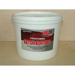 Грунтовка бетон-контакт BROZEX, для наружных и внутренних работ, 6 кг Грунтовка бетон-контакт BROZEX, для наружных и внутренних работ, 6 кг
