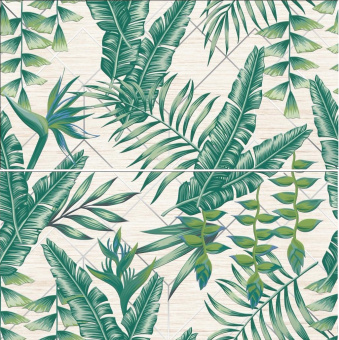 Декор панно Кантри Вуд Тропики 500*500*8 (2шт= 1 комп) 2550-136-08 VINCHI