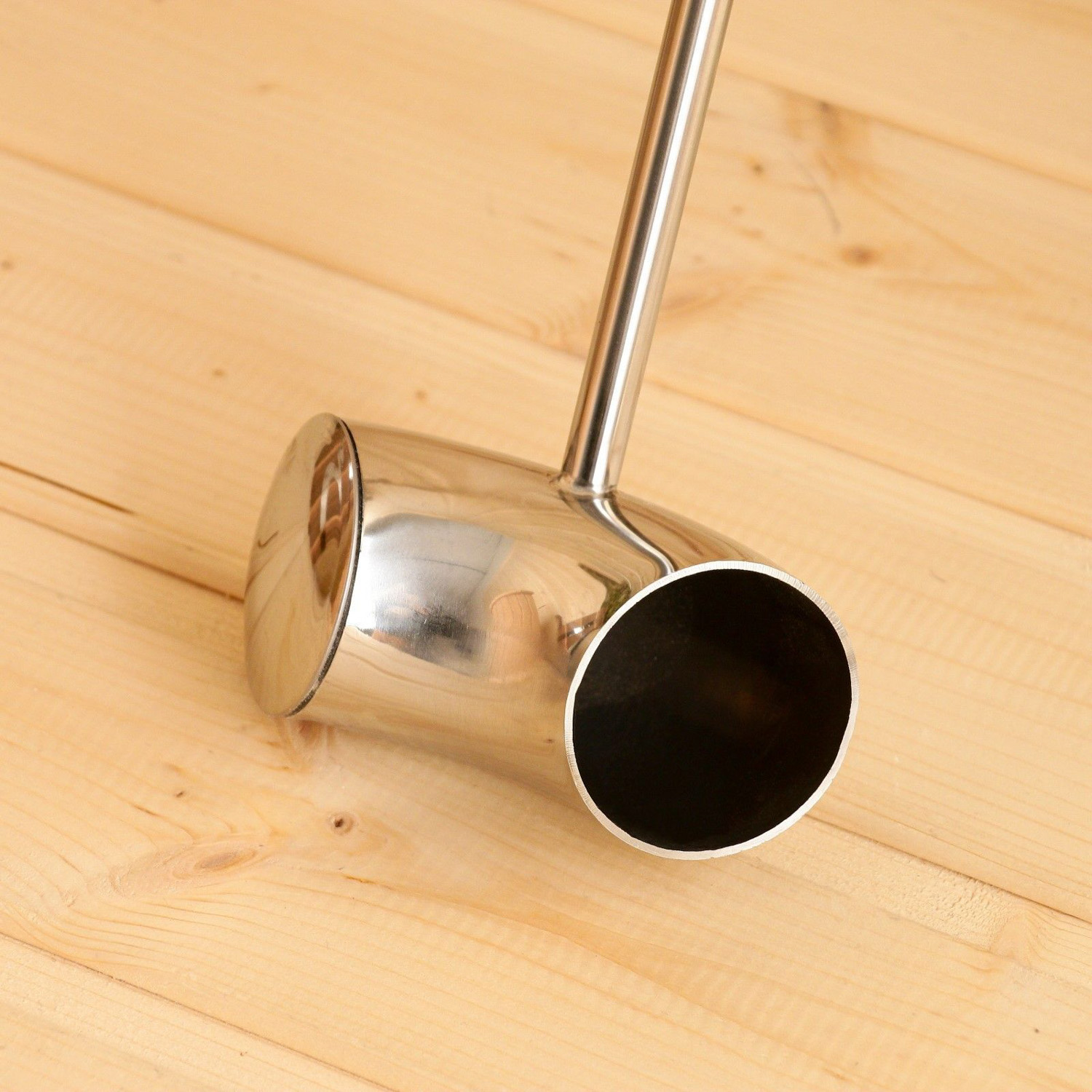 Ковш для бани "Рожок" из нержавеющей стали, с деревянной ручкой 9718715