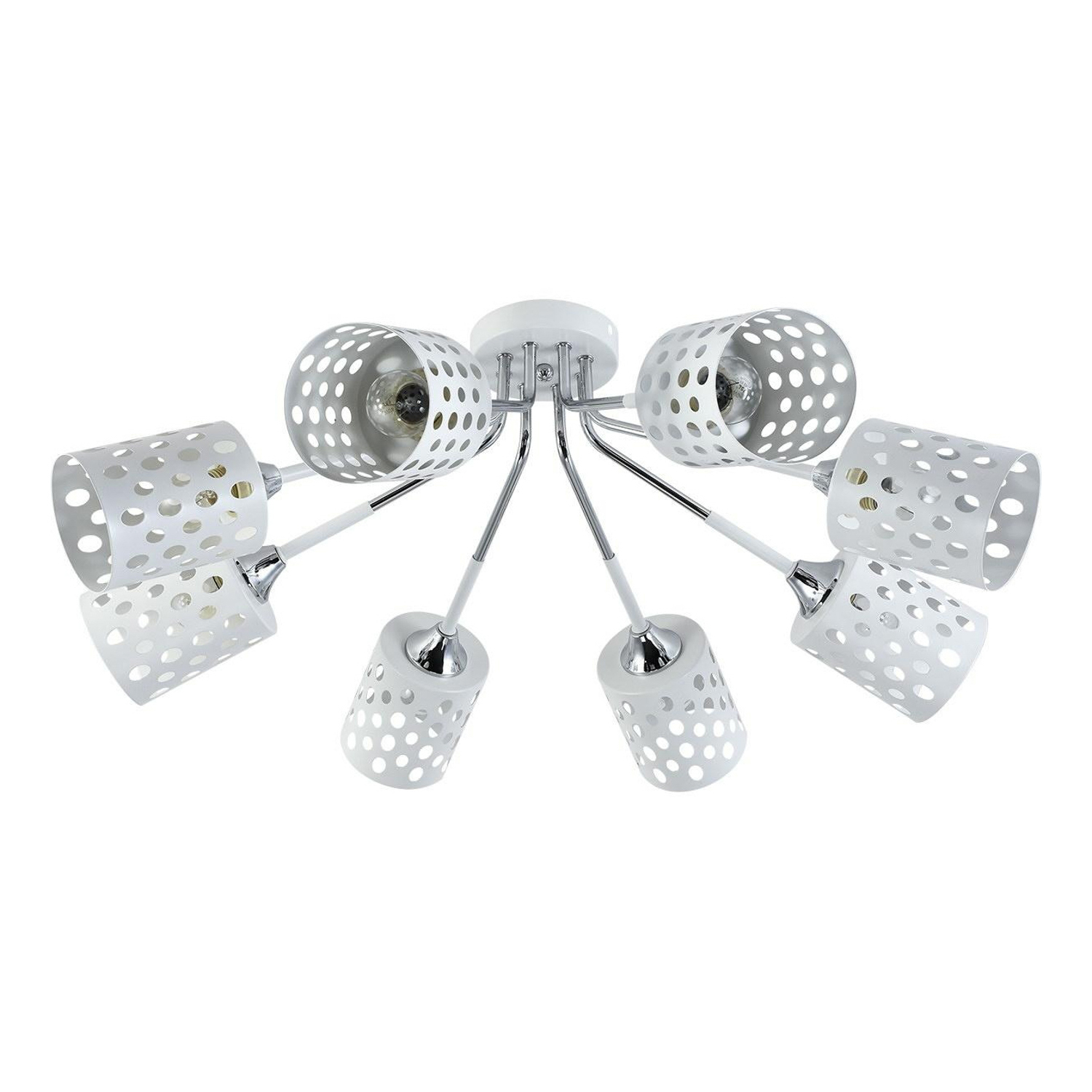 Люстра 11355-0.3-08A WH+CR  Е27 60Вт S=48м2  *1/12