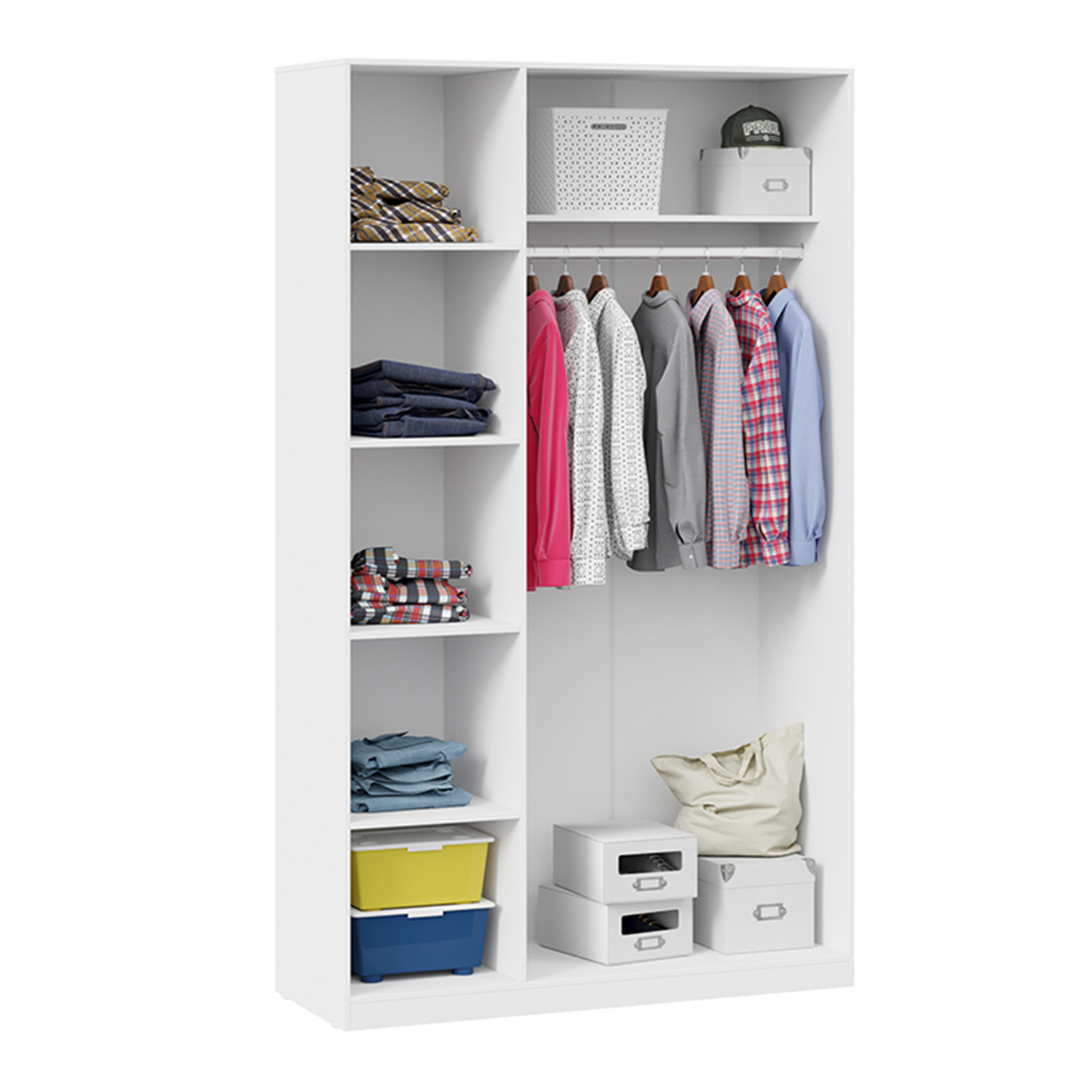 Шкаф комбинированный белый жемчуг/белый глянец ТЕССА*1