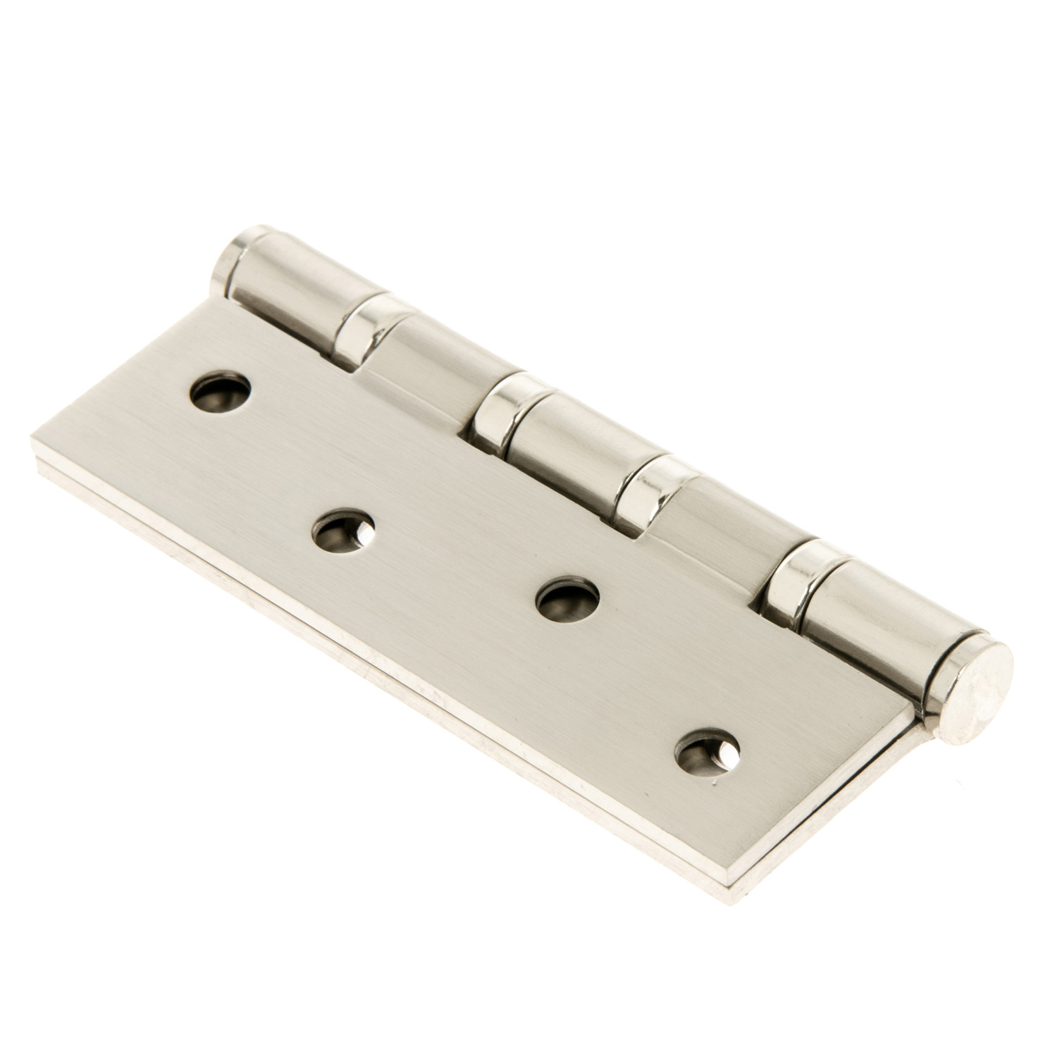 Петля без врезки 100*75*2,5мм НИКЕЛЬ матовый NiS (комплект 2шт.) АПЕКС *1/5/50