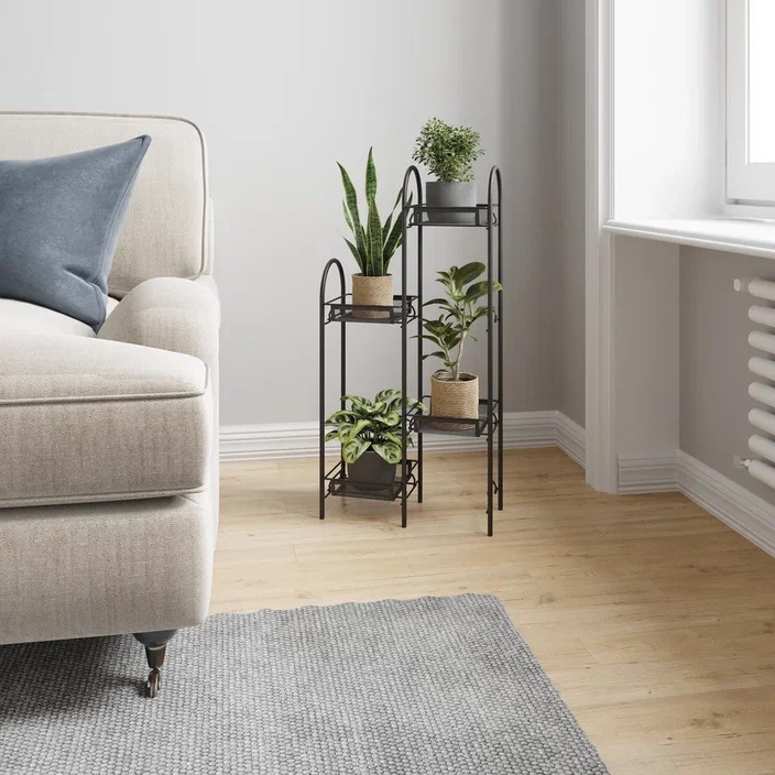 Этажерка для цвет.кашпо металл. "Лира 24" 4-х местн., ш.0,37м,в.0,75м,гл.0,17м Графит ПДЦЛ24ГР *1 Этажерка для цвет.кашпо металл. "Лира 24" 4-х местн., ш.0,37м,в.0,75м,гл.0,17м Графит ПДЦЛ24ГР *1