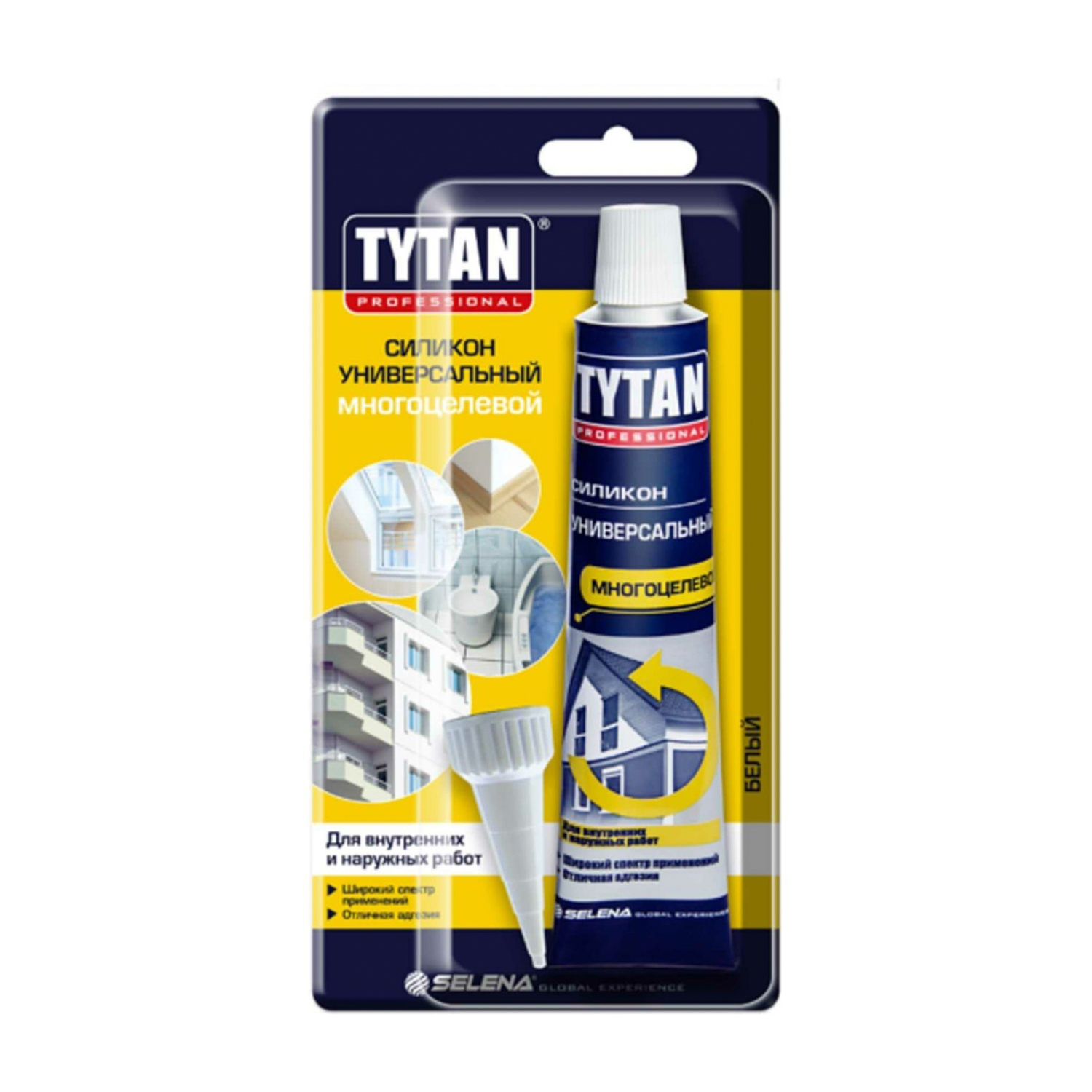Герметик силиконовый универсальный белый 85мл TYTAN 22681  *1/10