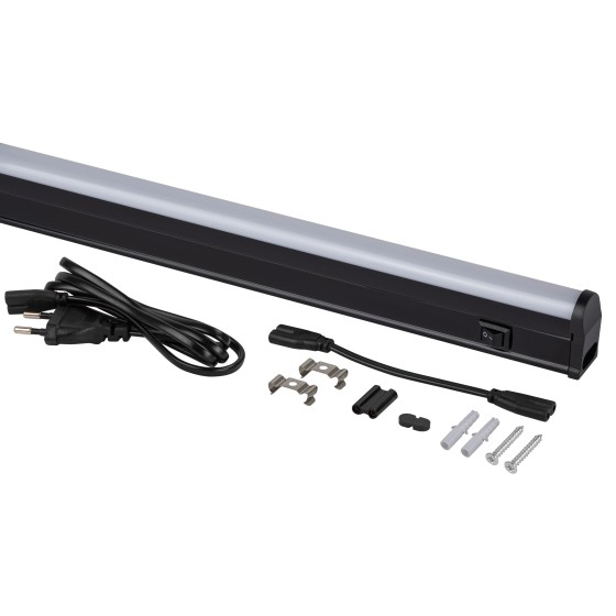 Светильник светодиодный линейный 16W 4,0К ЧЕРНЫЙ 1400лмВыкл 1174х22х37 ЭРА Б0065585 *1/25