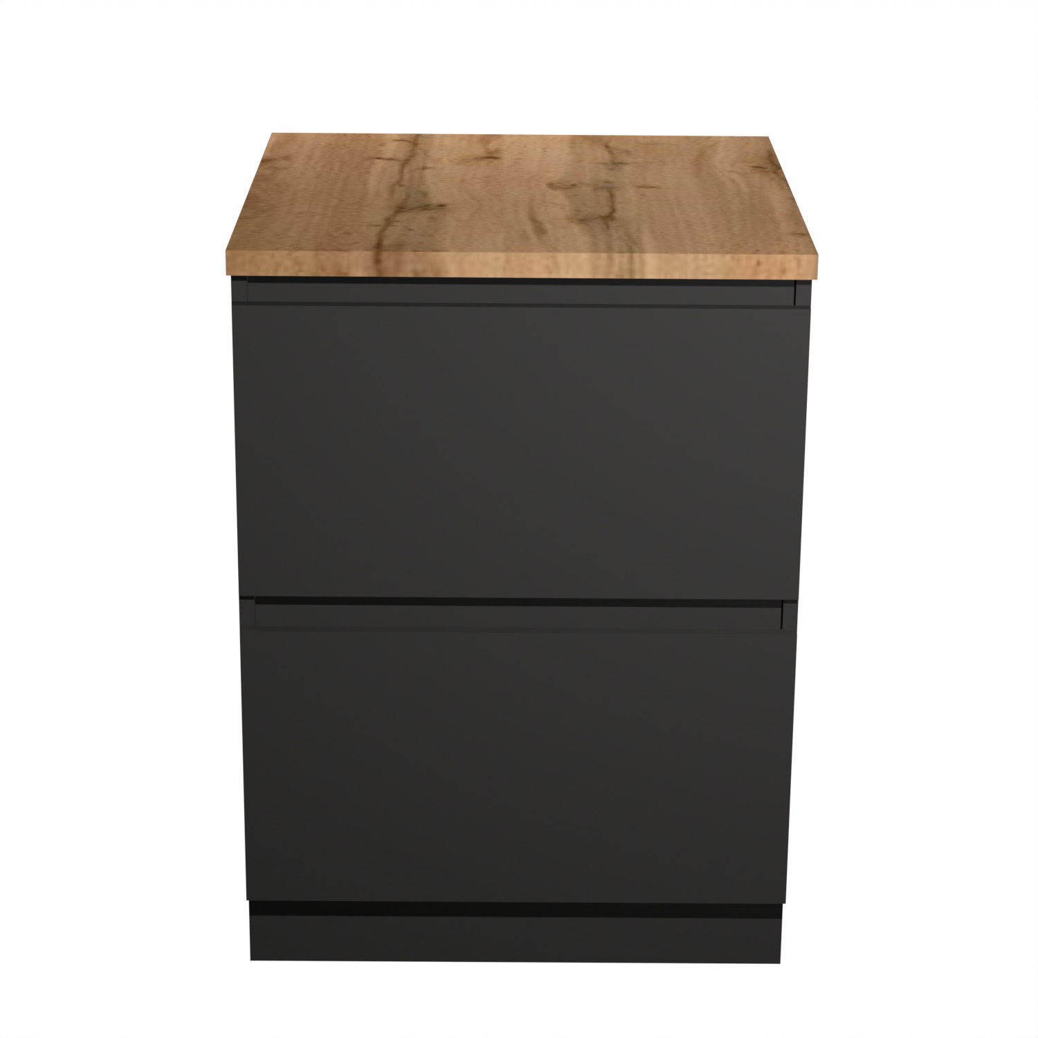 Шкаф напольный 600х850х600 мм BROZEX-WOOD Next, с двумя ящиками, графит