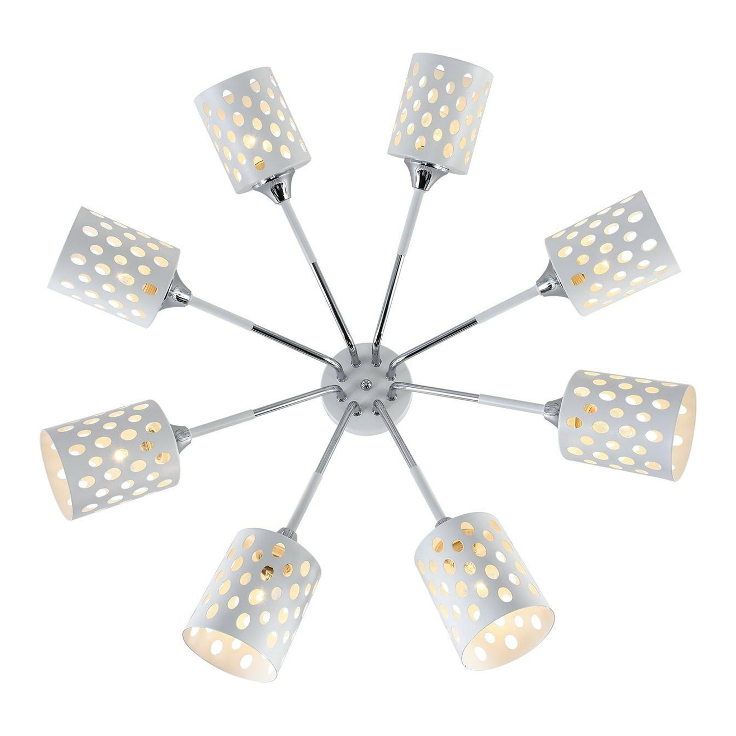 Люстра 11355-0.3-08A WH+CR  Е27 60Вт S=48м2  *1/12