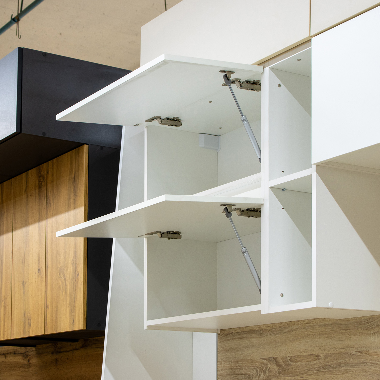 Шкаф навесной 600х676х290 мм BROZEX-WOOD Melissa Горизонт, с двумя дверцами, белый