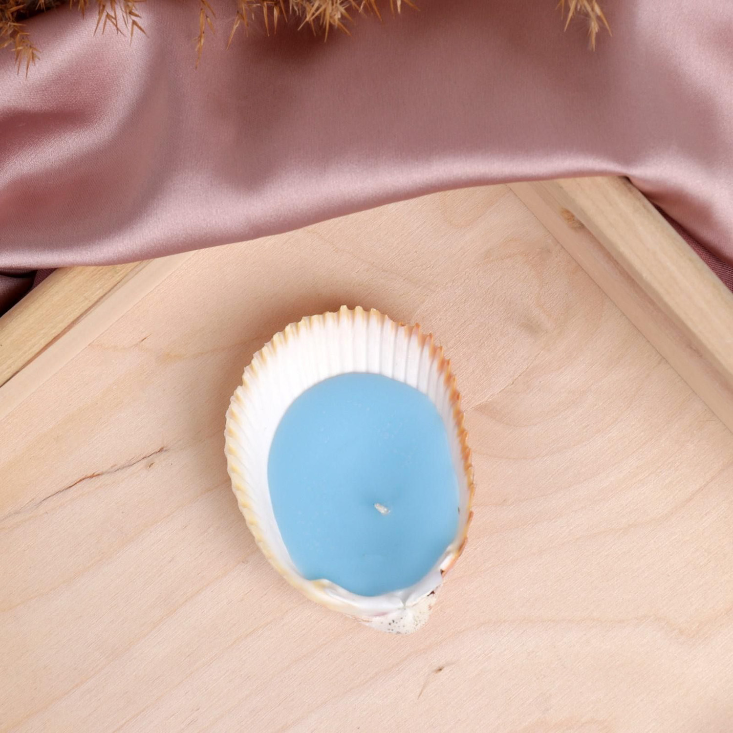 Свеча-ракушка "Time to dream",голубая, 9 х 6 х 2,5 см  6581970