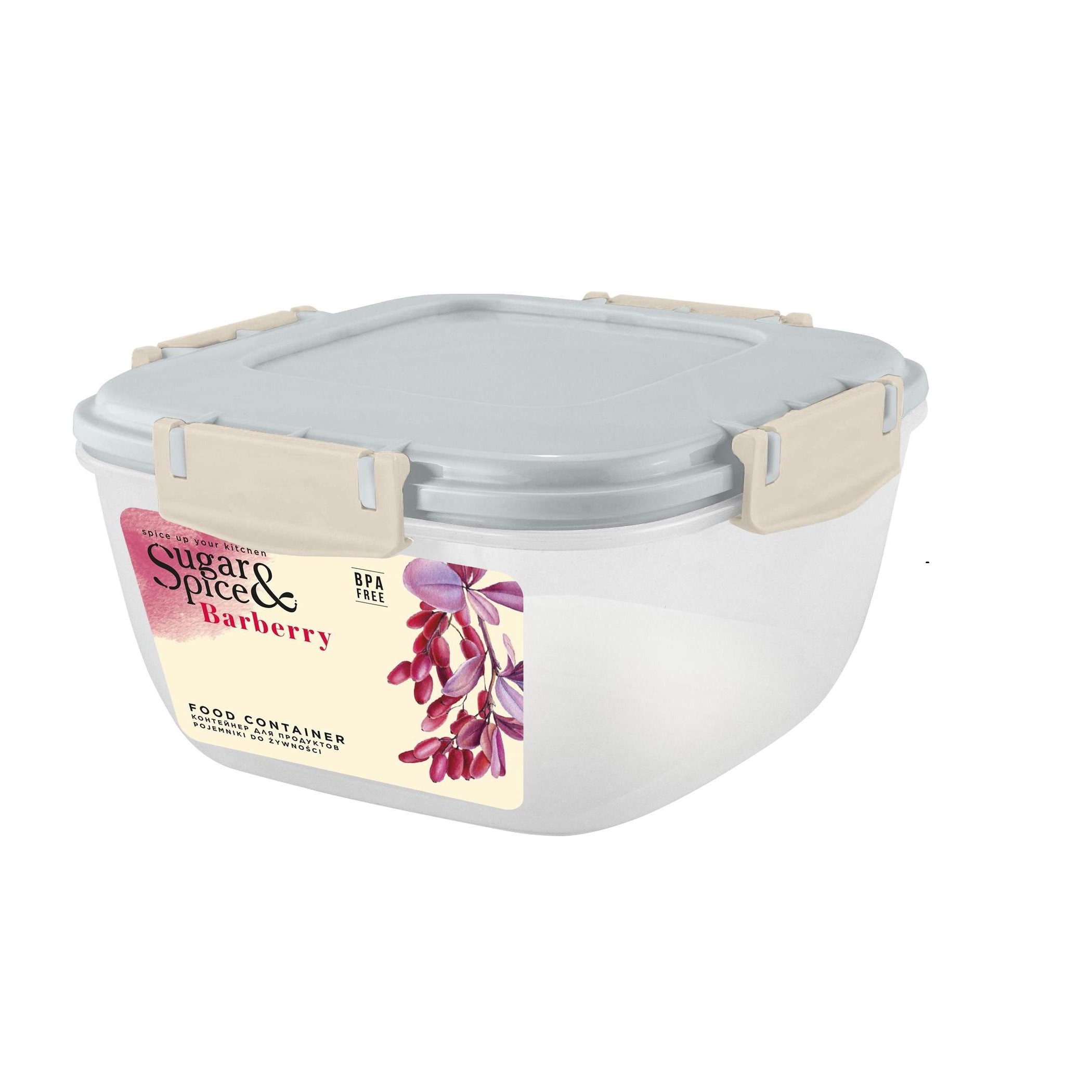 Контейнер д/прод. пластм. "Barberry" 1,0л 165х165х96мм герметичный SE224310025("Sugar Spice")*1/17 Контейнер д/прод. пластм. "Barberry" 1,0л 165х165х96мм герметичный SE224310025("Sugar Spice")*1/17