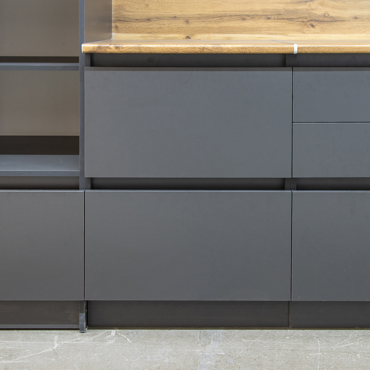 Шкаф напольный 600х850х600 мм BROZEX-WOOD Next, с двумя ящиками, графит