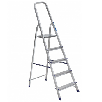 Стремянка алюминиевая 5 ступеней, выс.верхн. площ.1,02м АМ705 "Алюмет" *1