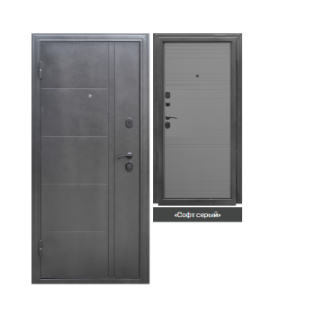 Дверь входная 2050х860х80 мм Форпост Олимп, левая, серый софт