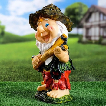 Садовая фигура "Гном хулиган" 39х23х17см 7640113