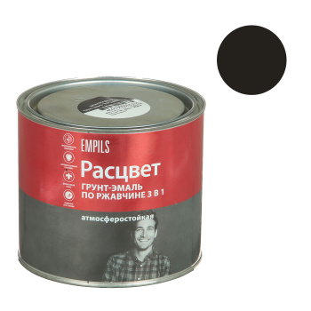 Грунт-эмаль 1.9 кг по ржавчине Расцвет, шоколадная