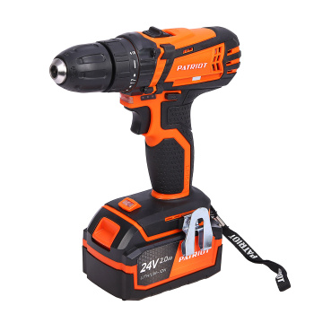Дрель-шуруповерт 24В PATRIOT BR 241ES (две батареи Li-lon, 2,0 Ah, быстр.заряд) кейс*1/10