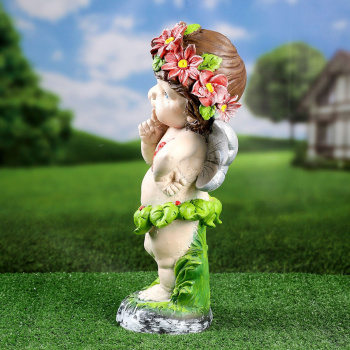 Садовая фигура "Ангел в цветах" 43х22см 9487932