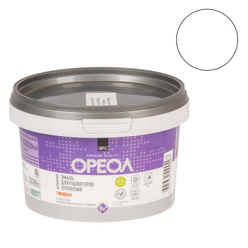 Эмаль для радиаторов акриловая белая 0,5 кг Ореол *1/8/480
