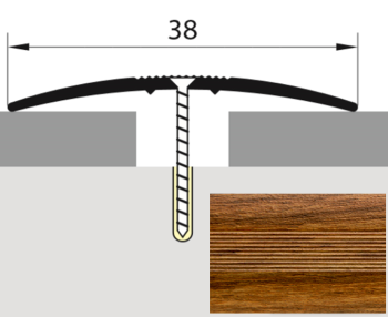 Порог-стык одноуровневый 38х1800 мм Русский профиль, дуб медовый