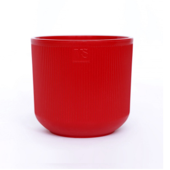 Кашпо пластм. "Росси" 4,4л d верха 190мм h170мм со вставкой Красный AMR-4,4-10  ("VipSet") *1/8