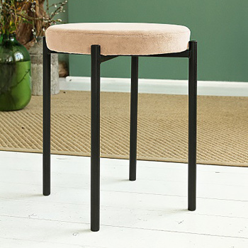 Табурет FORPOST Cindy, 44х50х44 см, микровелюр конфетти бежевый