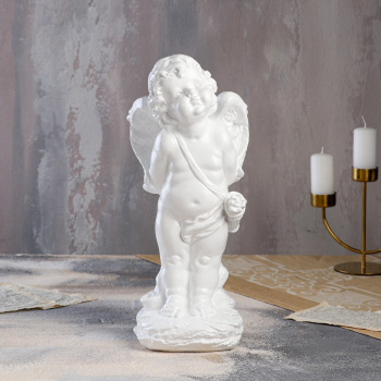 яяяСтатуэтка "Амур" большой 40 см белый   2341777