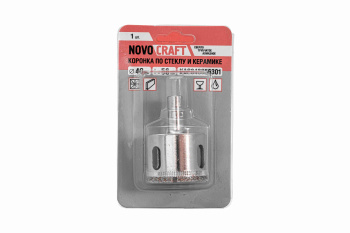 Коронка по стеклу/керамика  40мм алмазная (KAC040056301) Novocraft  *1/25