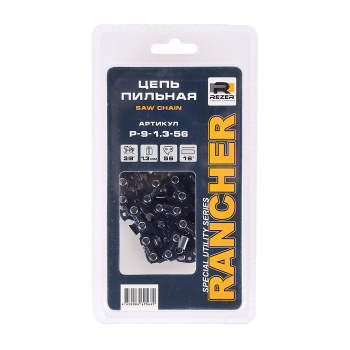 Цепь пильная шина40см 56звеньев шаг3/8" паз1,3мм Rancher P-9-1.3-56 REZER *1/10/60