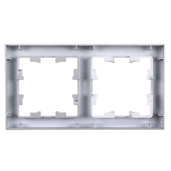 Рамка "ATLAS DESIGN" 2-м универс. алюминий SchE ATN000302 *1/10