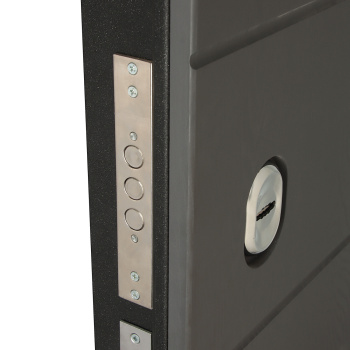 Дверь входная 2050х860х100 мм Дверной континент Новелло, правая, графит/белый