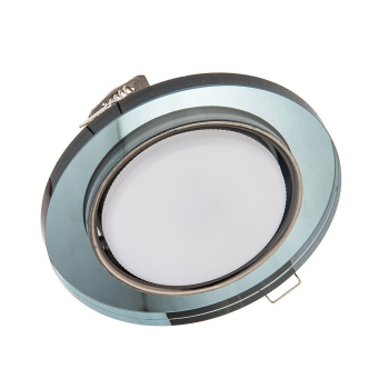 Светильник встраиваемый GX53 H4LD5310 Ecola Glass Стекл Круг с подсв.черн.хром SP53RNECH *10/30