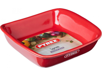 Форма термостекло 24*24 см SUPREME красная, квадратная PYREX SU24SR5/7046 *6