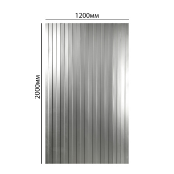 Профнастил С-8, 1200х2000 мм, 0.45 мм, 2.4 м², оцинкованный Профнастил С-8, 1200х2000 мм, 0.45 мм, 2.4 м², оцинкованный