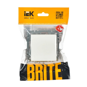 Механизм выключателя "BRITE" 1-кл. белый IEK BR-V10-0-10-K01  *10