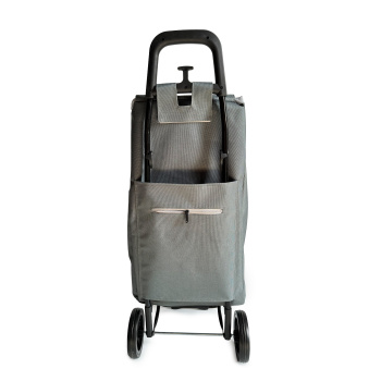 Сумка-тележка на колёсах хозяйственная 45л Серый "Мэри" ("EG") *1/10