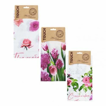 Полотенце рогожка 48*60см на хангере Романтик Touch *6/84