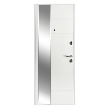 Дверь входная 2050х860х100 мм Дверной континент Новелло, правая, графит/белый