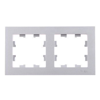Рамка "ATLAS DESIGN" 2-м универс. алюминий SchE ATN000302 *1/10